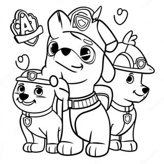 Paw Patrol Verjaardagsfeest Kleurplaat 41609-34520