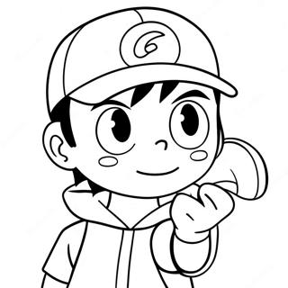 Ash Ketchum Kleurplaat 41719-34618