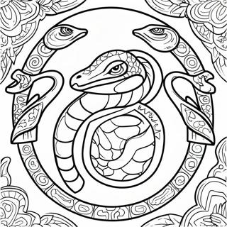 Slytherin Slang Embleem Kleurplaat 41740-34649