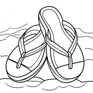 Kleurrijke Strand Sandalen Kleurplaat 41800-34683