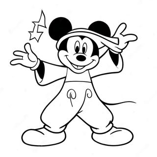 Magische Tovenaar Mickey In Actie Kleurplaat 42141-34949