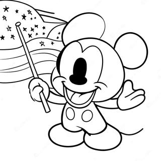 Mickey Mouse Viert Onafhankelijkheidsdag Kleurplaat 42191-34986