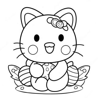 Hello Kitty Met Paaseieren Kleurplaat 42261-35041