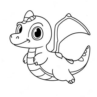 Schattige Dragonite Vliegende Kleurplaat 42301-35086