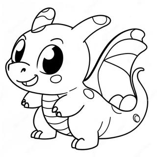 Schattige Dragonite Vliegende Kleurplaat 42301-35087