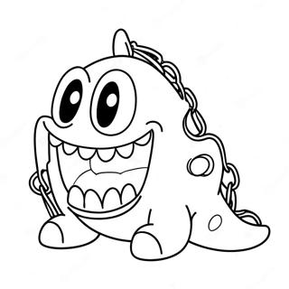 Schattig Chain Chomp Personage Kleurplaat 42351-35121