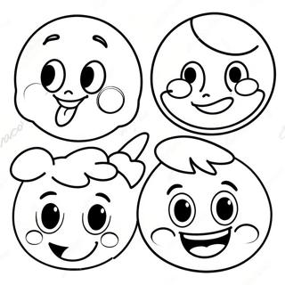 Blije Disney Emoji Personages Kleurplaat 42381-35138