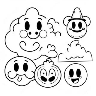 Blije Disney Emoji Personages Kleurplaat 42381-35140