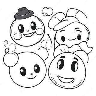 Blije Disney Emoji Personages Kleurplaat 42381-35323