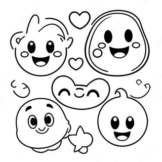 Blije Disney Emoji Personages Kleurplaat 42381-35324