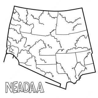 Nevada Staat Omtrek Kleurplaat 42420-35168