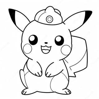 Schattige Pikachu Met Pokeball Kleurplaat 4251-3430