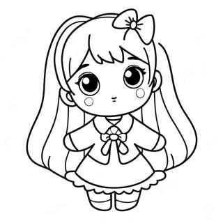 Komi Shouko In Een Schattige Outfit Kleurplaat 42572-35267