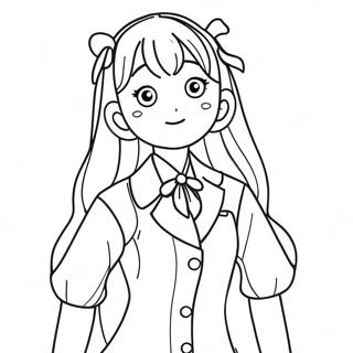 Komi Shouko In Een Schattige Outfit Kleurplaat 42572-35462