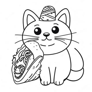 Taco Kat Kleurplaat 43041-35850