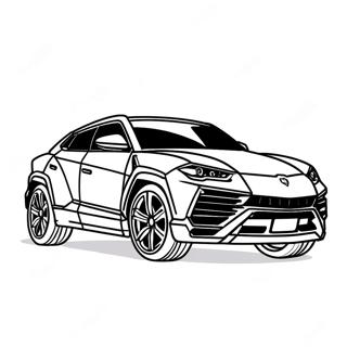 Sportieve Lamborghini Urus Kleurplaat 43103-35888