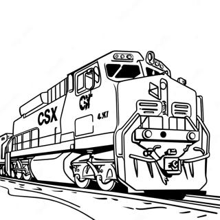 Kleurige Csx Vracht Trein Kleurplaat 43173-35937