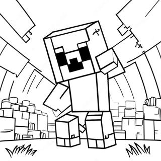 Minecraft Creeper Verjaardagsfeest Kleurplaat 43343-36074