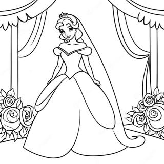 Betoverende Disney Prinses Bruiloft Kleurplaat 43563-36249