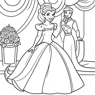 Betoverende Disney Prinses Bruiloft Kleurplaat 43563-36250