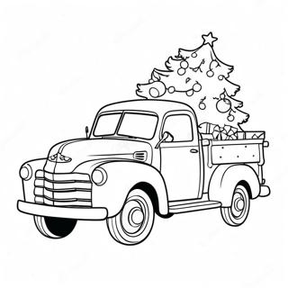 Kerst Truck Kleurplaten