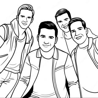 Big Time Rush Kleurplaat 43852-36481