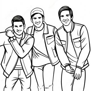 Big Time Rush Bandleden Kleurplaat 43853-36480