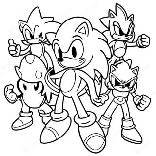 Sonic Prime Negen Personages Kleurplaat 43943-36554