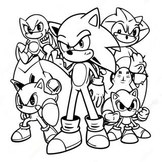 Sonic Prime Negen Personages Kleurplaat 43943-36555