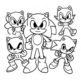 Sonic Prime Negen Personages Kleurplaat 43943-36556