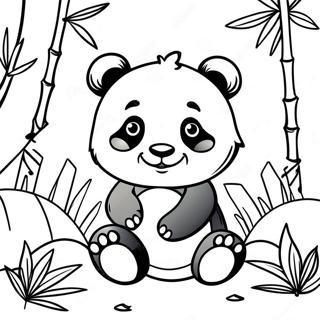 Schattige Panda Tussen Bamboe Kleurplaat 44783-37225