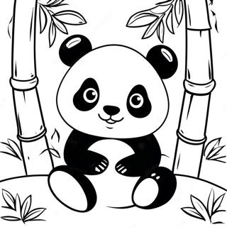 Schattige Panda Tussen Bamboe Kleurplaat 44783-37226