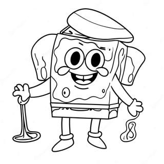 Spongebob Pelgrim Kostuum Kleurplaat 44893-37311