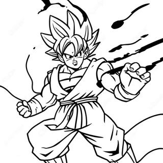 Goku Black In Strijdhouding Kleurplaat 4502-3622