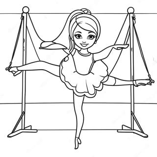 Barbie Gymnastiek Kleurplaat 45143-37498