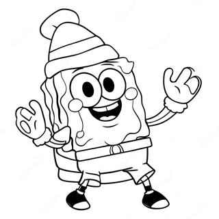 Kleurplaat Van Spongebob Met Kerstmis 45253-37579