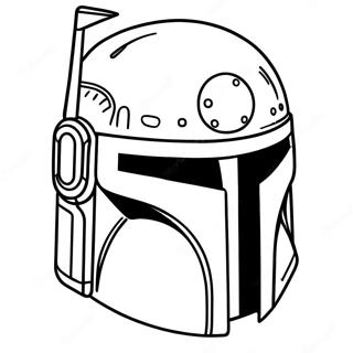 Boba Fetts Iconische Helm Kleurplaat 45394-37707