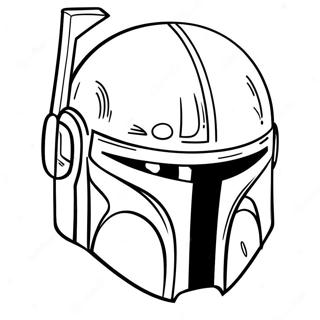 Boba Fetts Iconische Helm Kleurplaat 45394-37708