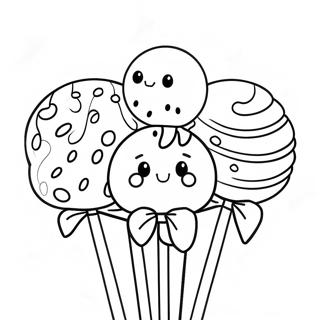 Cake Pop Kleurplaten