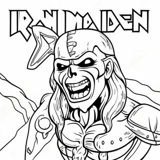 Kleurplaat Van Iron Maiden Logo 45923-38259