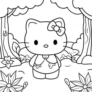 Hello Kitty Magische Bos Kleurplaat 45934-38265