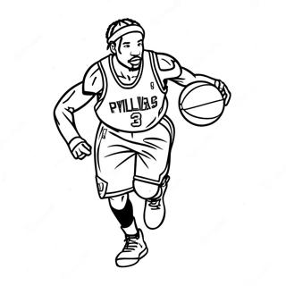 Allen Iverson Dribbelen Kleurplaat 45984-38305