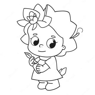 Maggie Simpson Met Een Bloem Kleurplaat 46084-38392