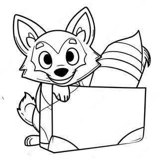 Lankybox Foxy Kleurplaat 46093-38399