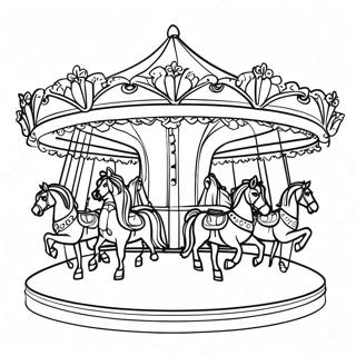 Kleurige County Fair Carrousel Kleurplaat 46124-38422