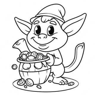 Ondeugende Goblin Met Schat Kleurplaat 46234-38511