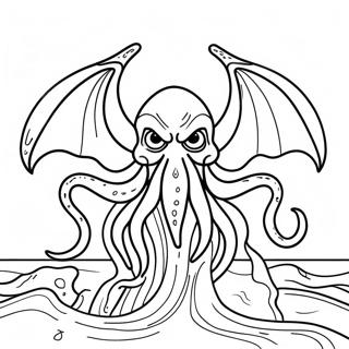 Cthulhu Diep Uit De Oceaan Kleurplaat 46304-38565