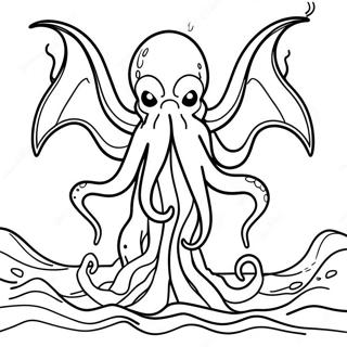 Cthulhu Diep Uit De Oceaan Kleurplaat 46304-38567