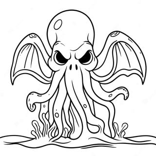 Cthulhu Diep Uit De Oceaan Kleurplaat 46304-38568