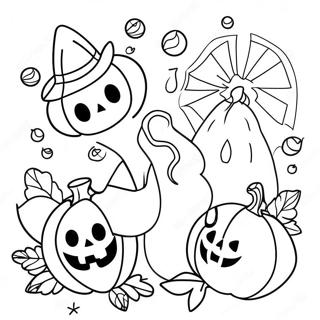 Halloween Doodle Kunst Kleurplaat 46383-38623